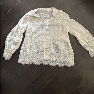 NWT Cupio Whisper Cream Blouse